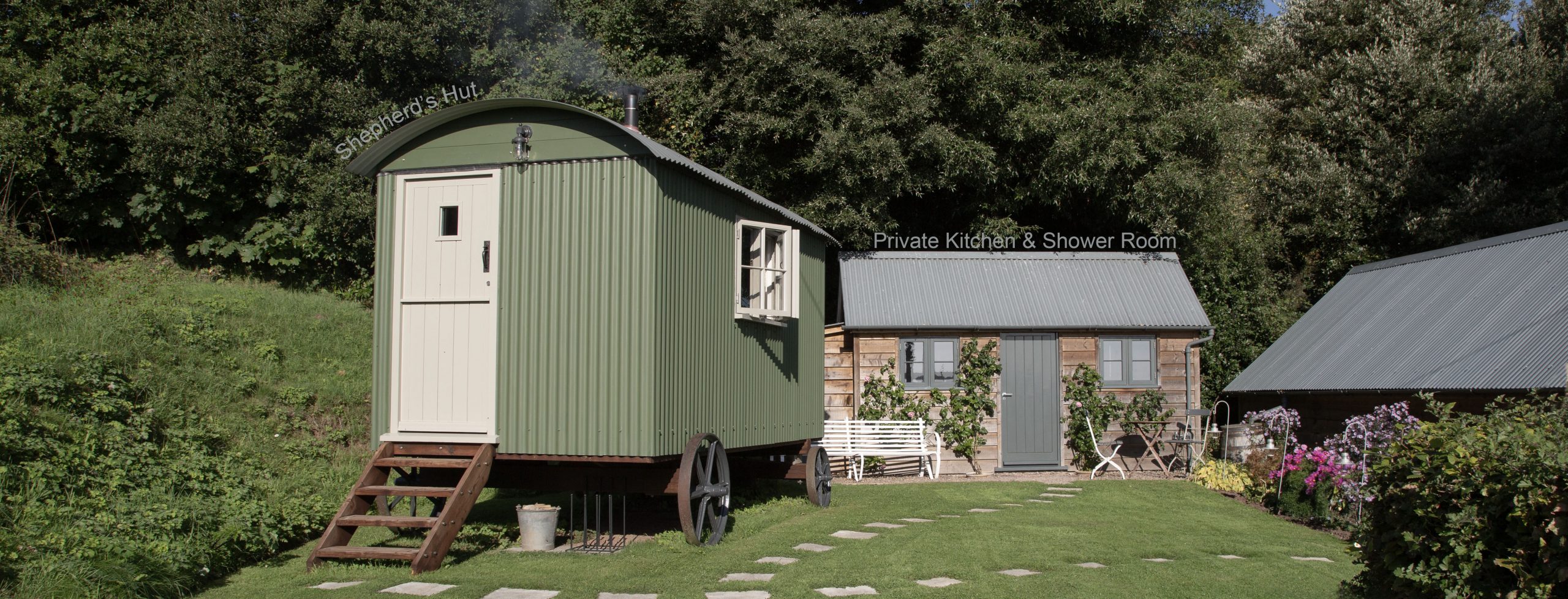 Romantic holiday accommodation for two near Oldfield Forge on Garway Hill